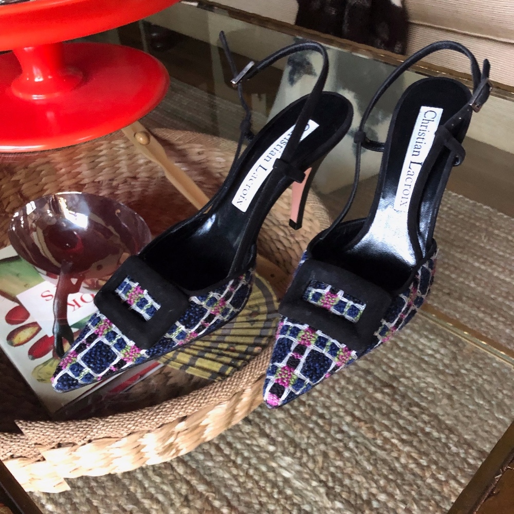 CHRISTIAN LACROIX WOMEN'S SHOES SIZE 6 ITALY - Picture 4 of 8